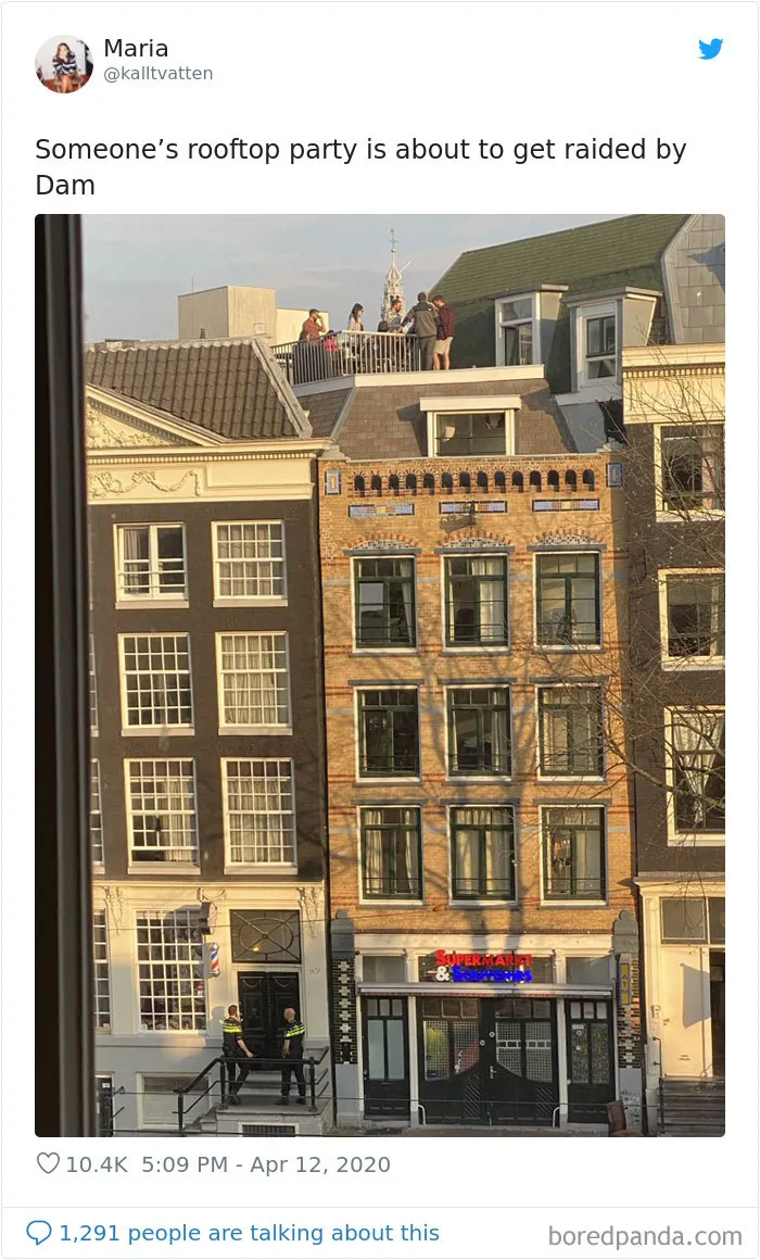 Someone's Rooftop Party Is About To Get Raided By The Cops