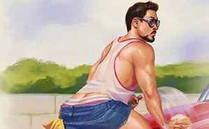 Artist Draws Male Superheroes As Pin-Up Models And The Prints Are Selling Out Fast