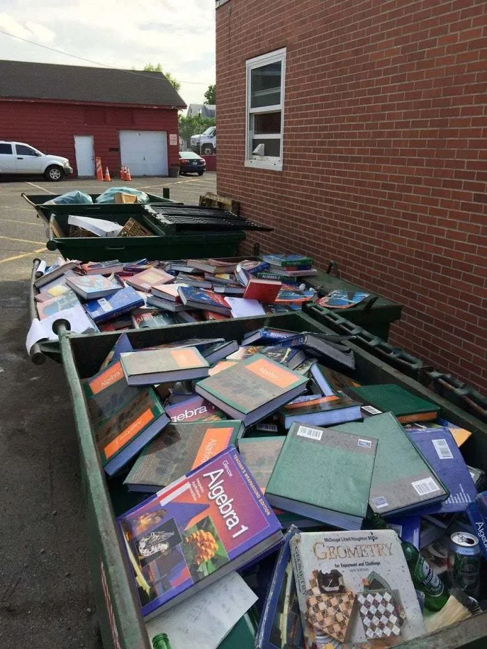 Found In A Dumpster Behind NYC High School. Donating Books Is So Over Rated