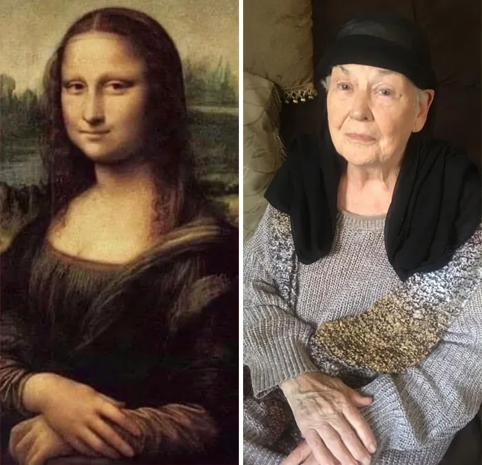 Daughter And Her 83-Year-Old Mother Are Recreating Famous Pieces Of Art While Stuck In Quarantine