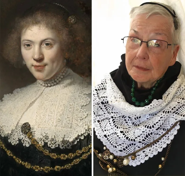 Daughter And Her 83-Year-Old Mother Are Recreating Famous Pieces Of Art While Stuck In Quarantine