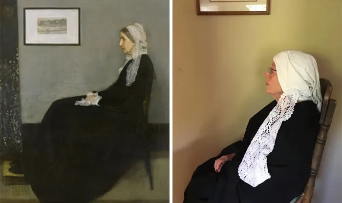 Daughter And Her 83-Year-Old Mother Are Recreating Famous Pieces Of Art While Stuck In Quarantine