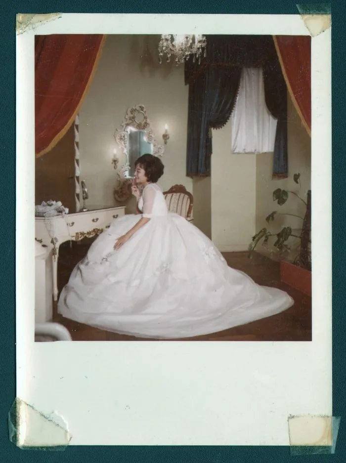 In Her Wedding Gown