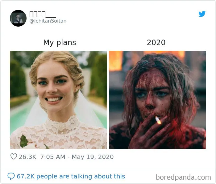 People Make Hilarious "My Plans vs. 2020" Memes And Here Are 30 Of Them