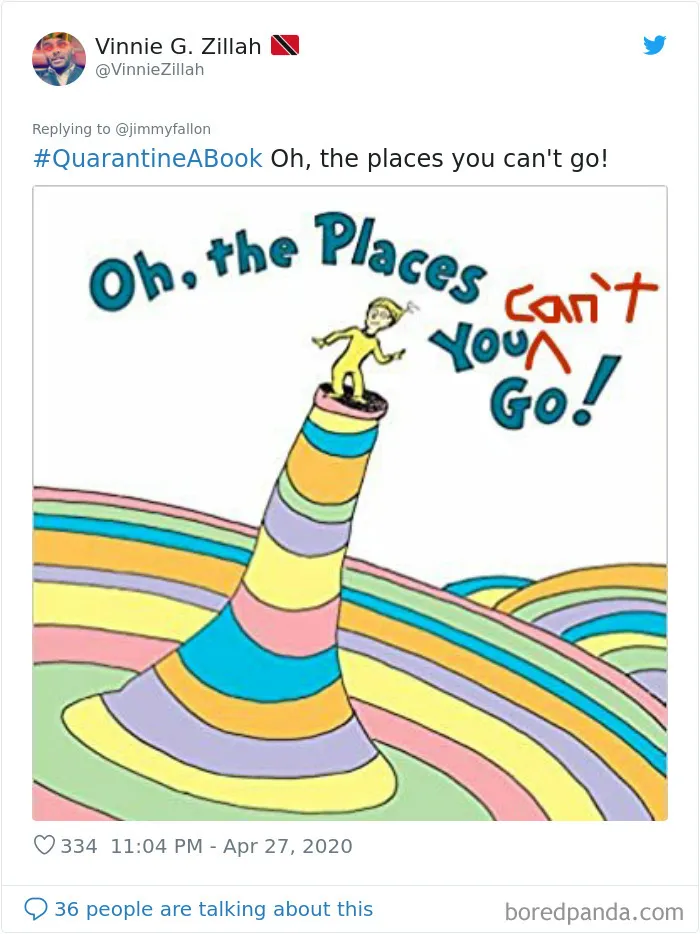 30 People Hilariously Respond To Jimmy Fallon’s ‘Quarantine A Book’ Challenge