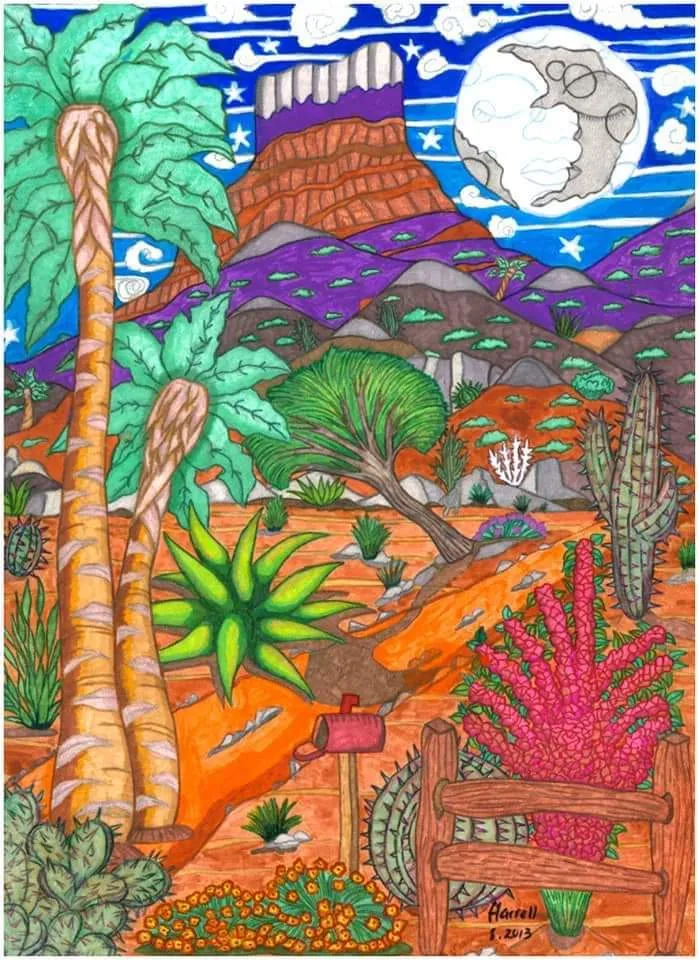 Moon Over Mesa