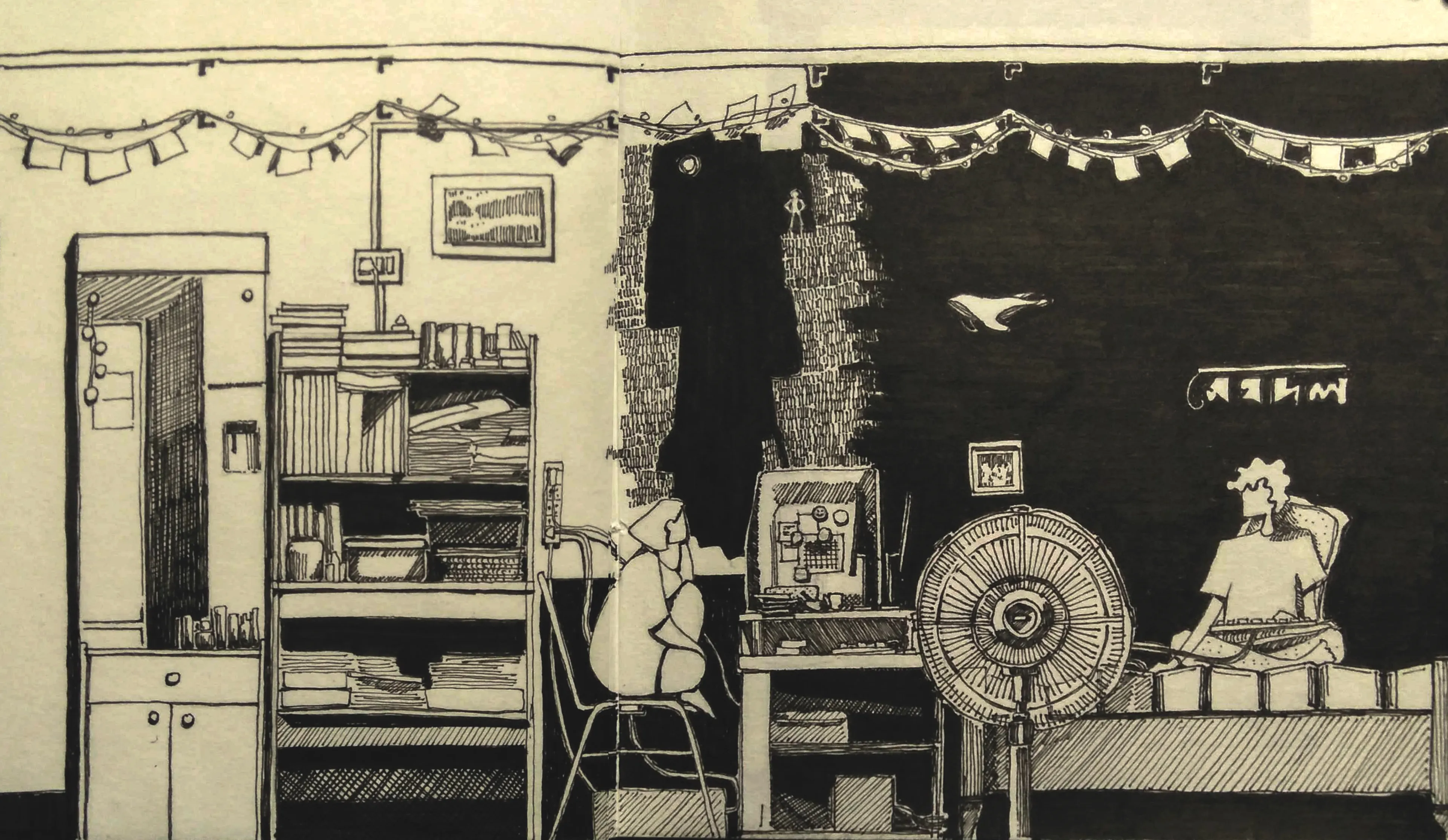 I Tried To Portray Some Moments Of My Home Quarantine Days Through These Pen Sketches