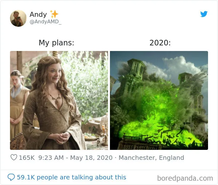 People Make Hilarious "My Plans vs. 2020" Memes And Here Are 30 Of Them