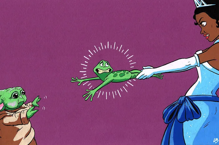 A Frog For Baby Yoda And Tiana