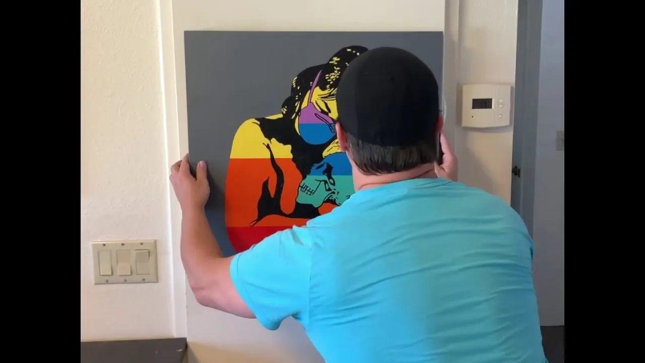 I Made This Artwork Out Of Razor Cut & Spray Paint.