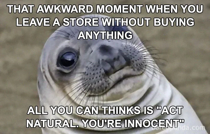 Leaving Without Buying