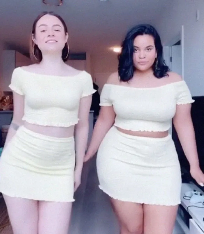 Two Friends Show How The Same Clothes Look On Their Different Body Types (33 Pics)