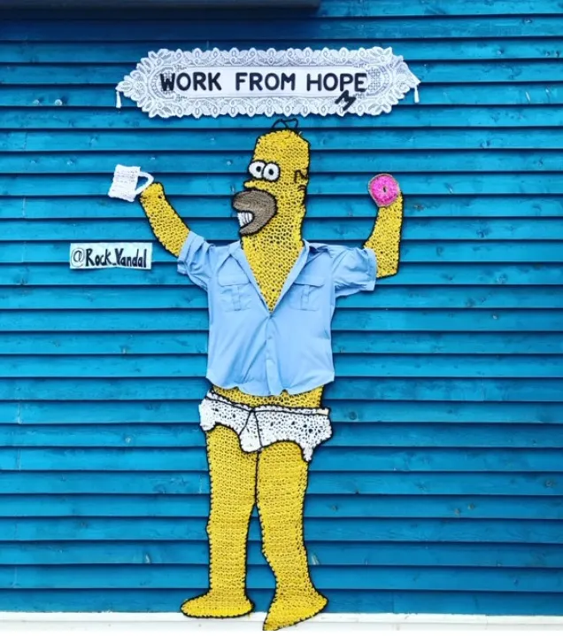 Excellent Yarn Bombs Spotted In Canada, Street Art By One Of My Faves, Rock Vandal
