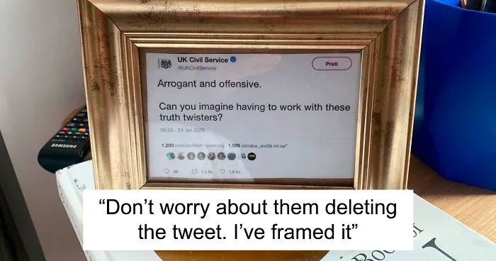 UK Civil Service Says Exactly What They Think Of Boris Johnson Backing Up His Adviser On Their Twitter Account