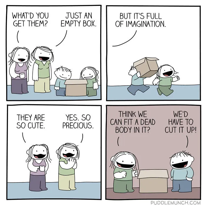 30 Four-Panel Comics For People Who Have A Bit Of A Darker Sense Of Humor