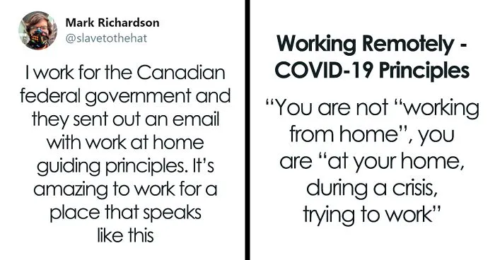 Canadian Guy Shares The Working From Home Guidelines He Received In His E-Mail And The Rest Of The World Is Jealous Now