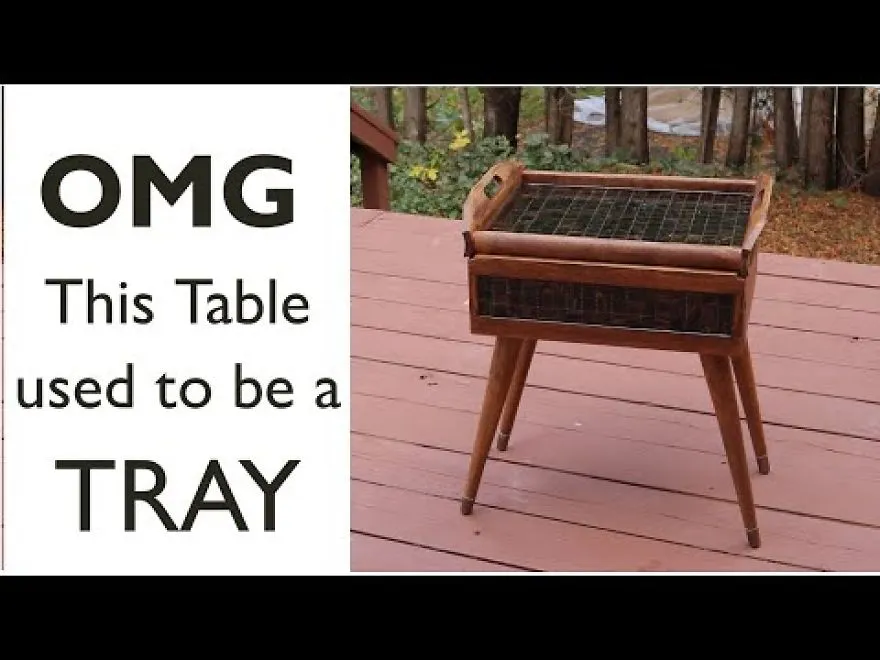 I Diyed This Side Table From An Old Tray