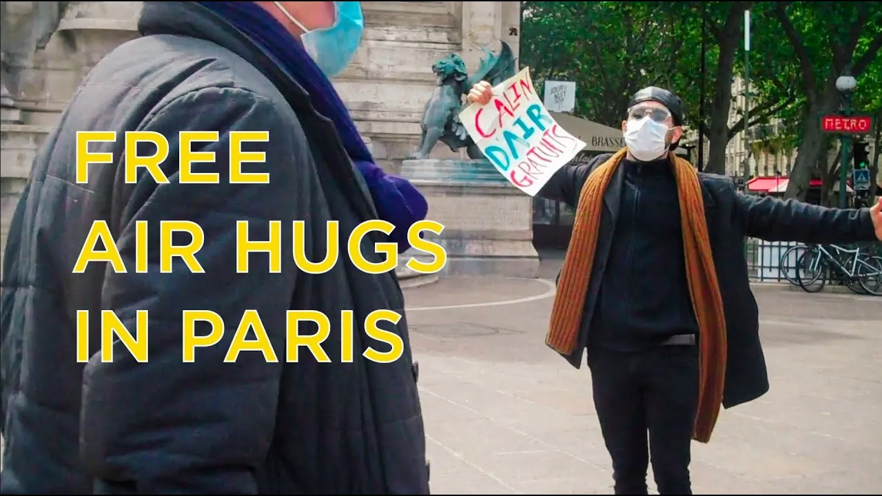 Free Air Hugs In Paris. 1st Day Out