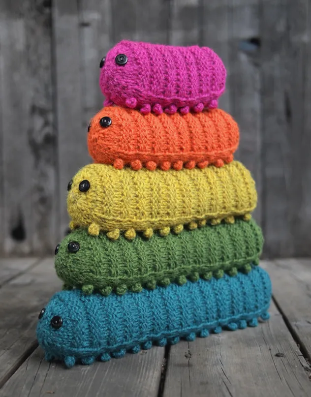 Knit An Army Of Caterpillars! Pattern By Miranda Harp