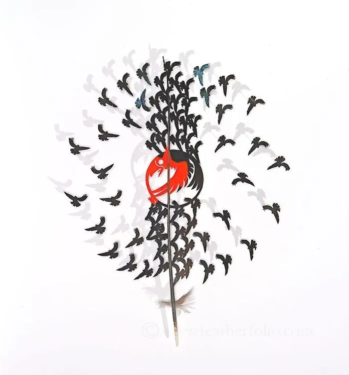 I Hand-Carve Feathers Into Intricate Designs Using Scalpels And Eye Surgery Scissors (30 New Pics)