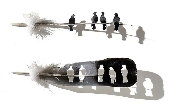 Chris Maynard At Featherfolio Returns With More Feather Carvings
