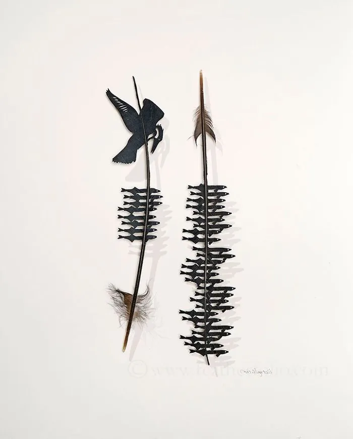 I Hand-Carve Feathers Into Intricate Designs Using Scalpels And Eye Surgery Scissors (30 New Pics)