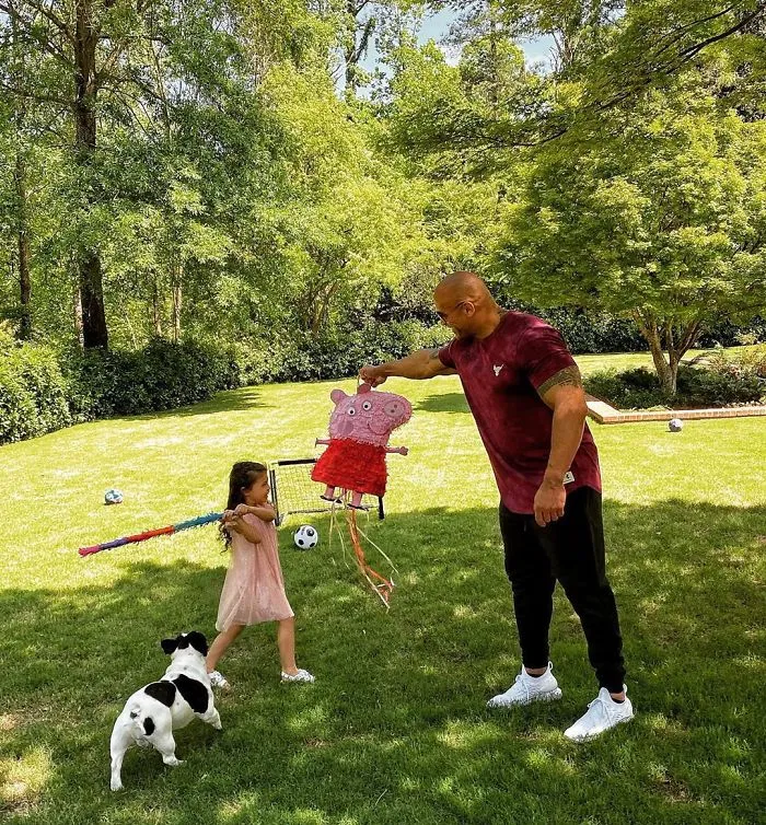 The Time He Held Up A Peppa Pig Birthday Pinata For His Daughter Jasmine To Hit