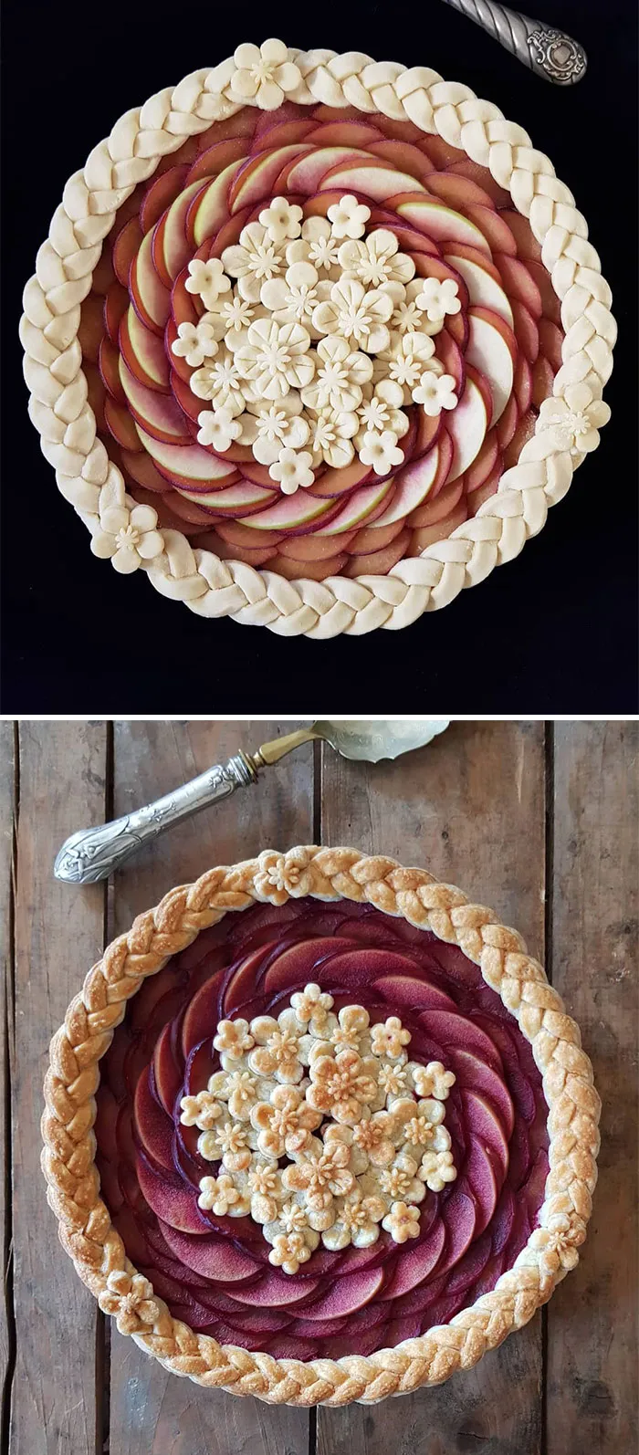 German Baker Shows Before & After Pics Of Pie Crust Designs That Look Too Good To Eat