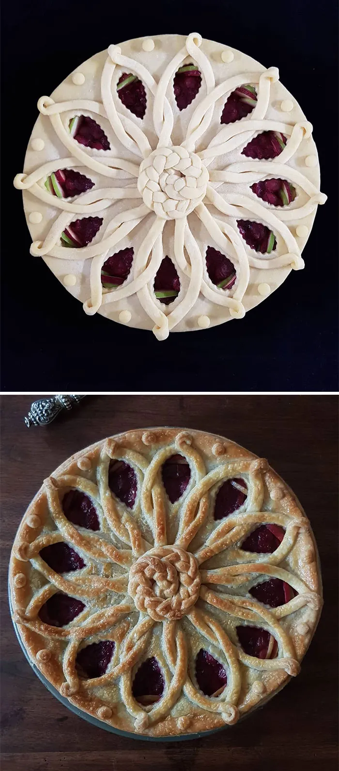 Esta pastelera muestra fotos de antes y despues de hornear sus pasteles con hojaldre, y el resultado es demasiado hermoso para comérselo (35 nuevas fotos)