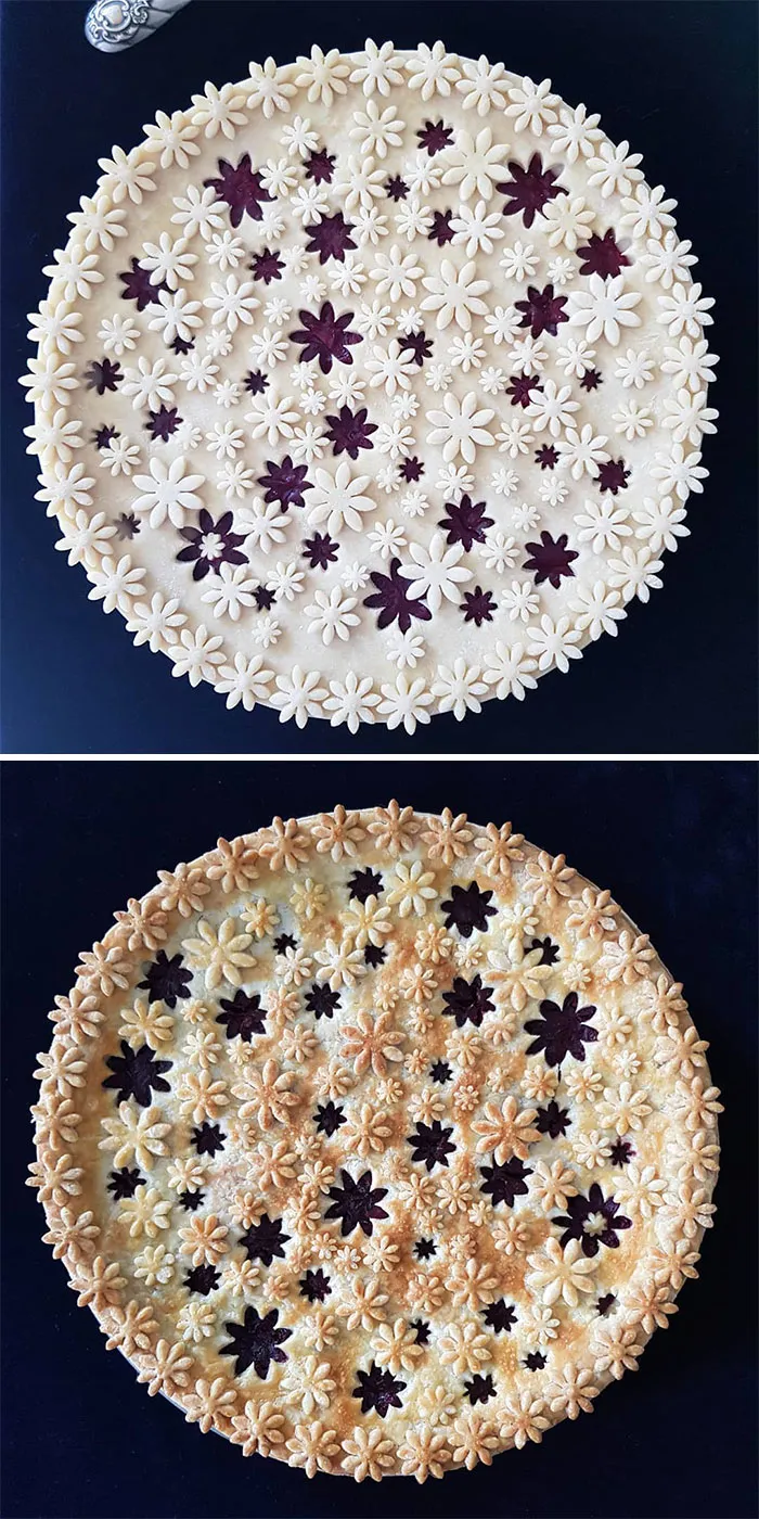 German Baker Shows Before & After Pics Of Pie Crust Designs That Look Too Good To Eat