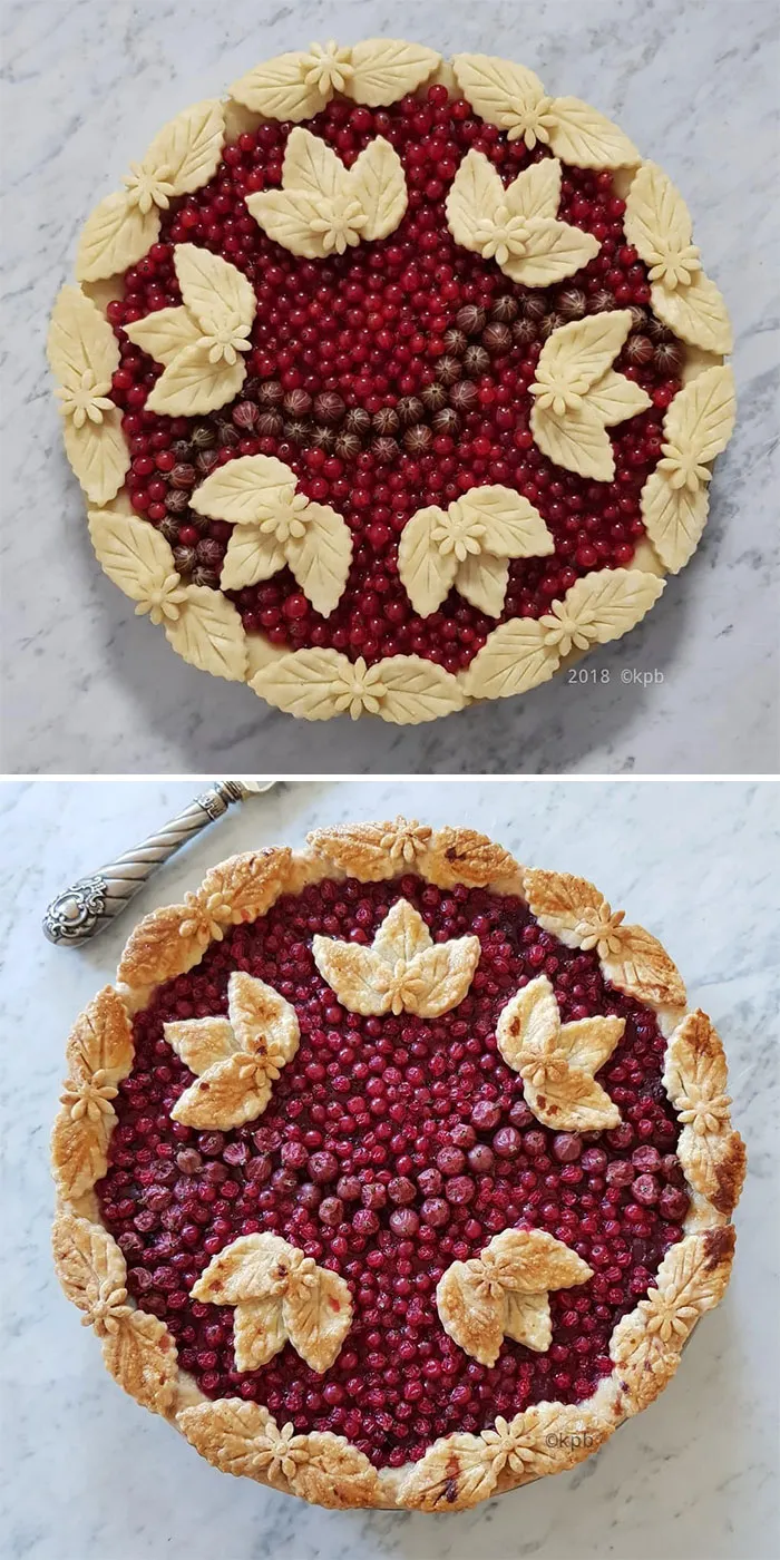 Esta pastelera muestra fotos de antes y despues de hornear sus pasteles con hojaldre, y el resultado es demasiado hermoso para comérselo (35 nuevas fotos)
