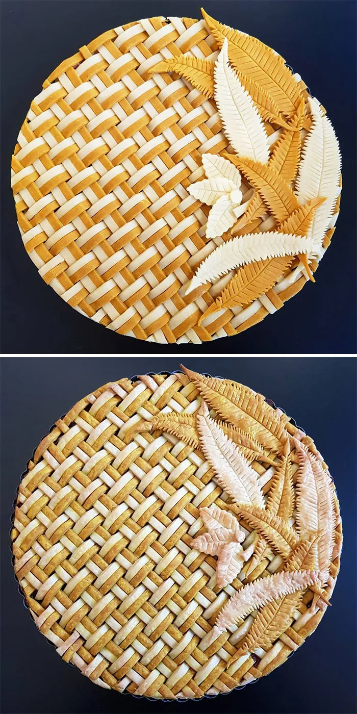German Baker Shows Before & After Pics Of Pie Crust Designs That Look Too Good To Eat