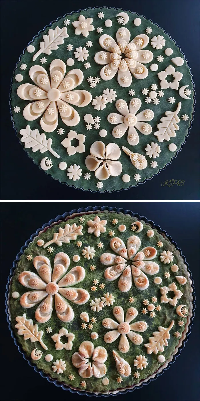 Esta pastelera muestra fotos de antes y despues de hornear sus pasteles con hojaldre, y el resultado es demasiado hermoso para comérselo (35 nuevas fotos)