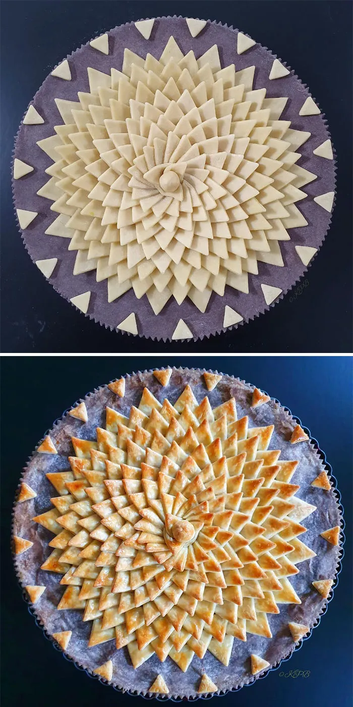 Esta pastelera muestra fotos de antes y despues de hornear sus pasteles con hojaldre, y el resultado es demasiado hermoso para comérselo (35 nuevas fotos)