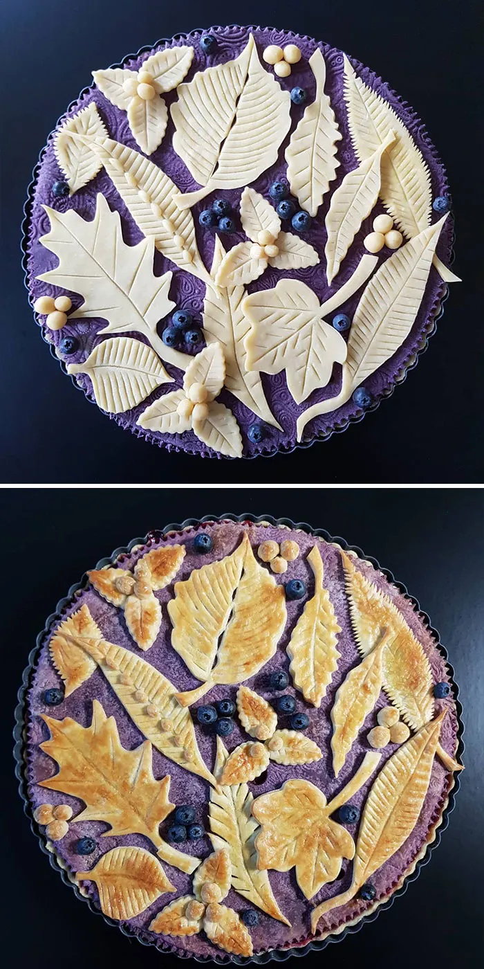 Esta pastelera muestra fotos de antes y despues de hornear sus pasteles con hojaldre, y el resultado es demasiado hermoso para comérselo (35 nuevas fotos)