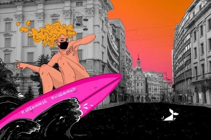 We Gave Local Illustrators Our Pictures Of The Empty City And Asked Them To Add Their Own Touch (24 Pics)