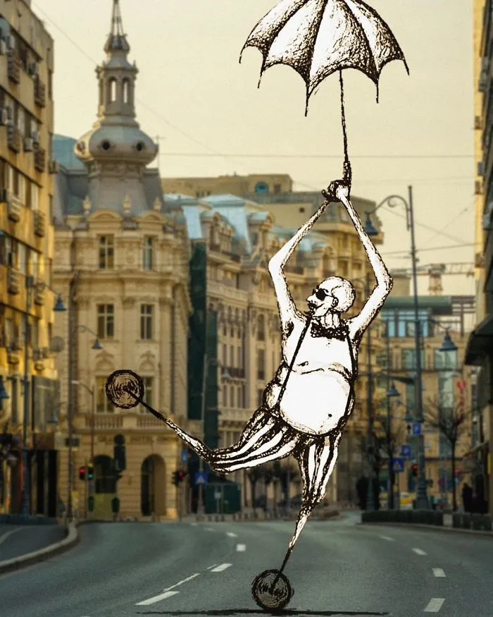 We Gave Local Illustrators Our Pictures Of The Empty City And Asked Them To Add Their Own Touch (24 Pics)