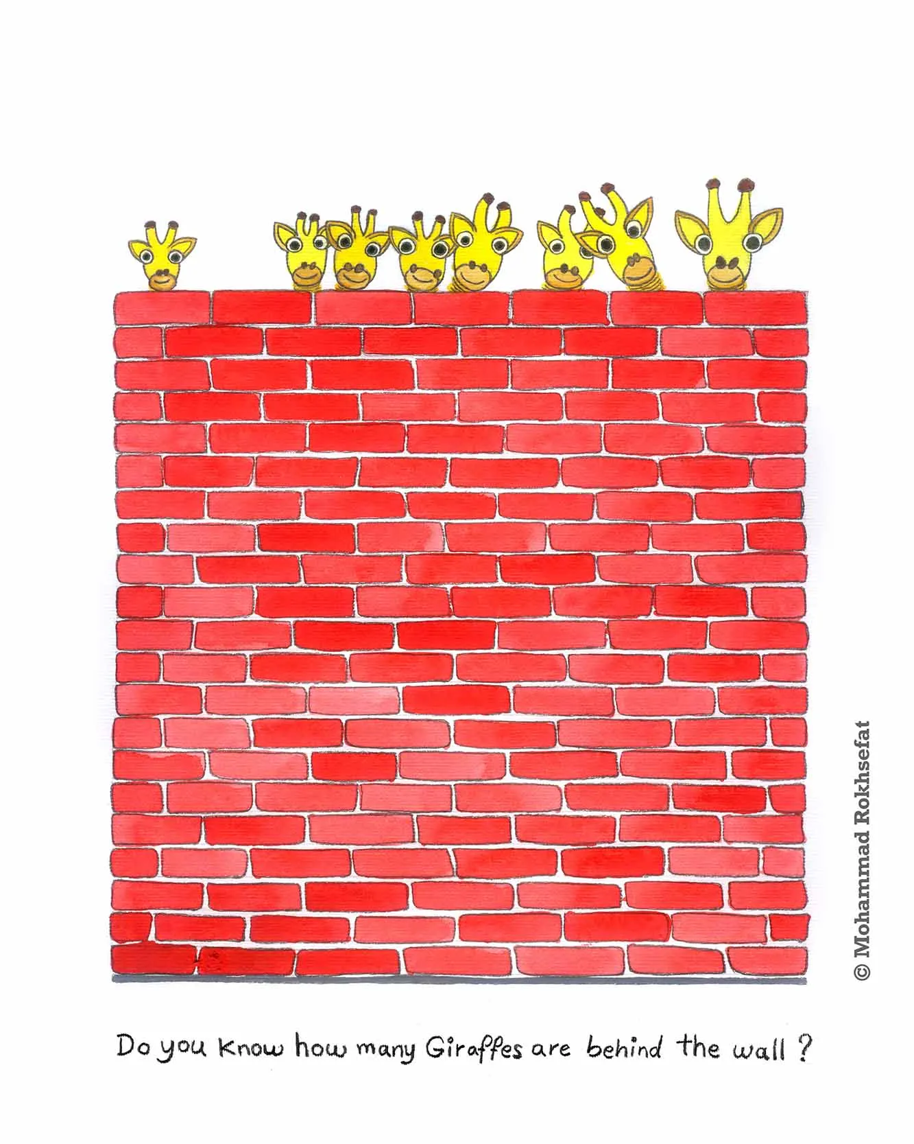 Do You Know How Many Giraffes Are Behind The Wall?