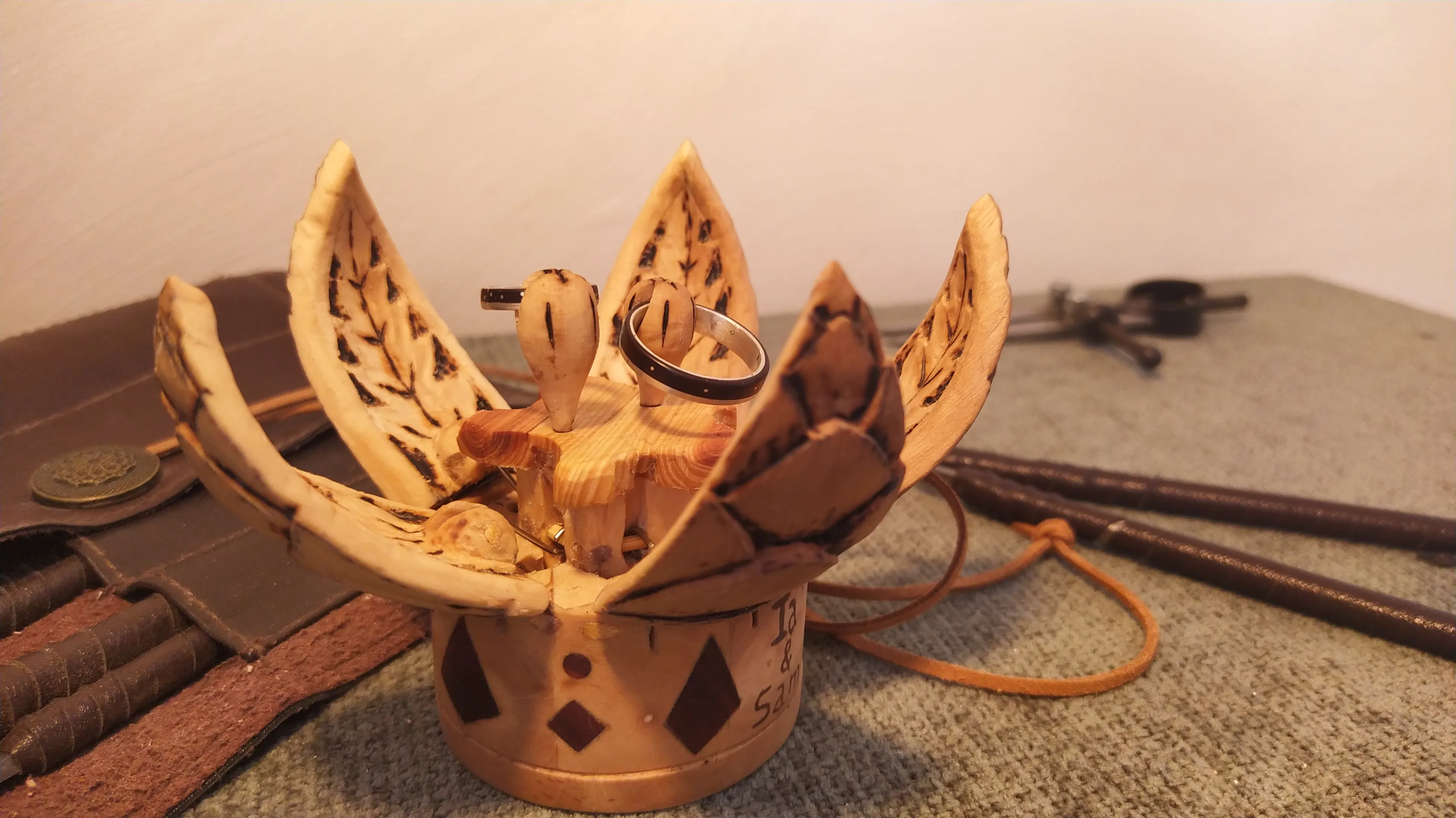 Mechanical Hand Made Ring Box.