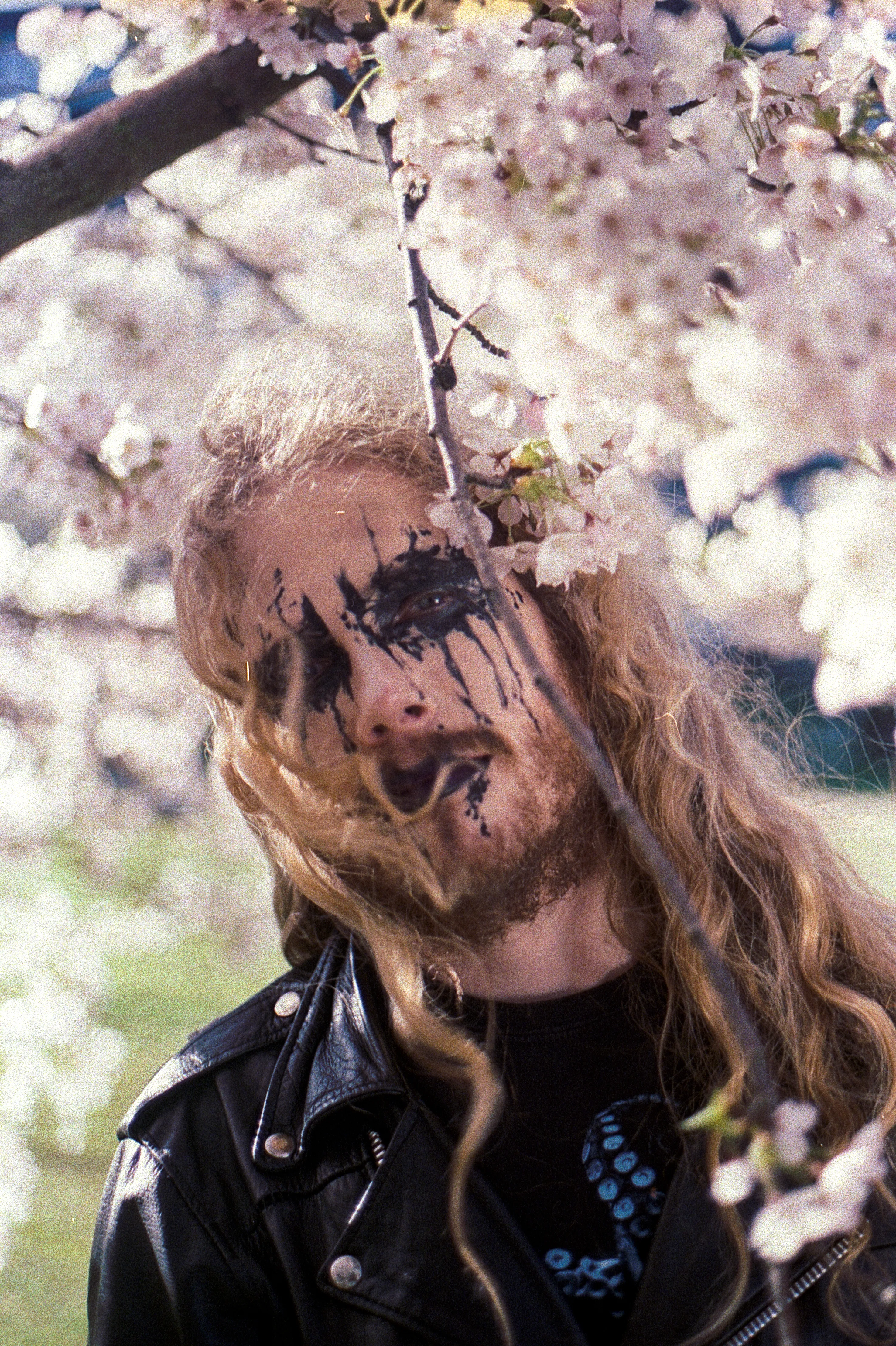I Photographed My Friends In Corpsepaint And Pink Sakura Flowers On 35mm