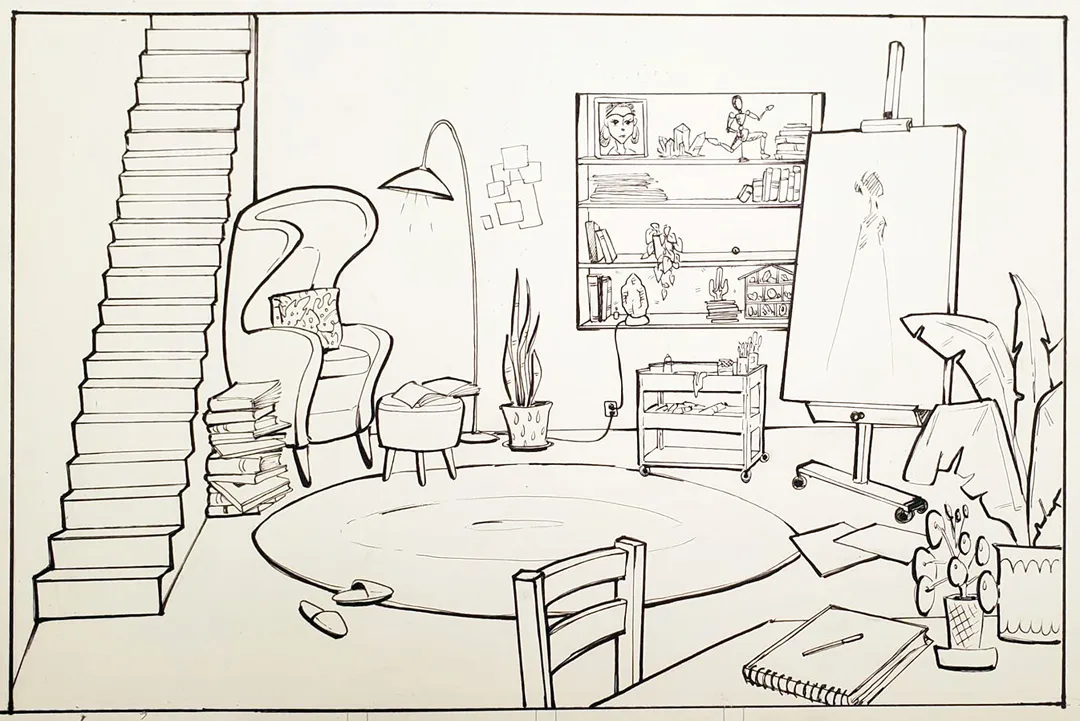 Caricature Artist Draw Their Ideal Art Spaces.