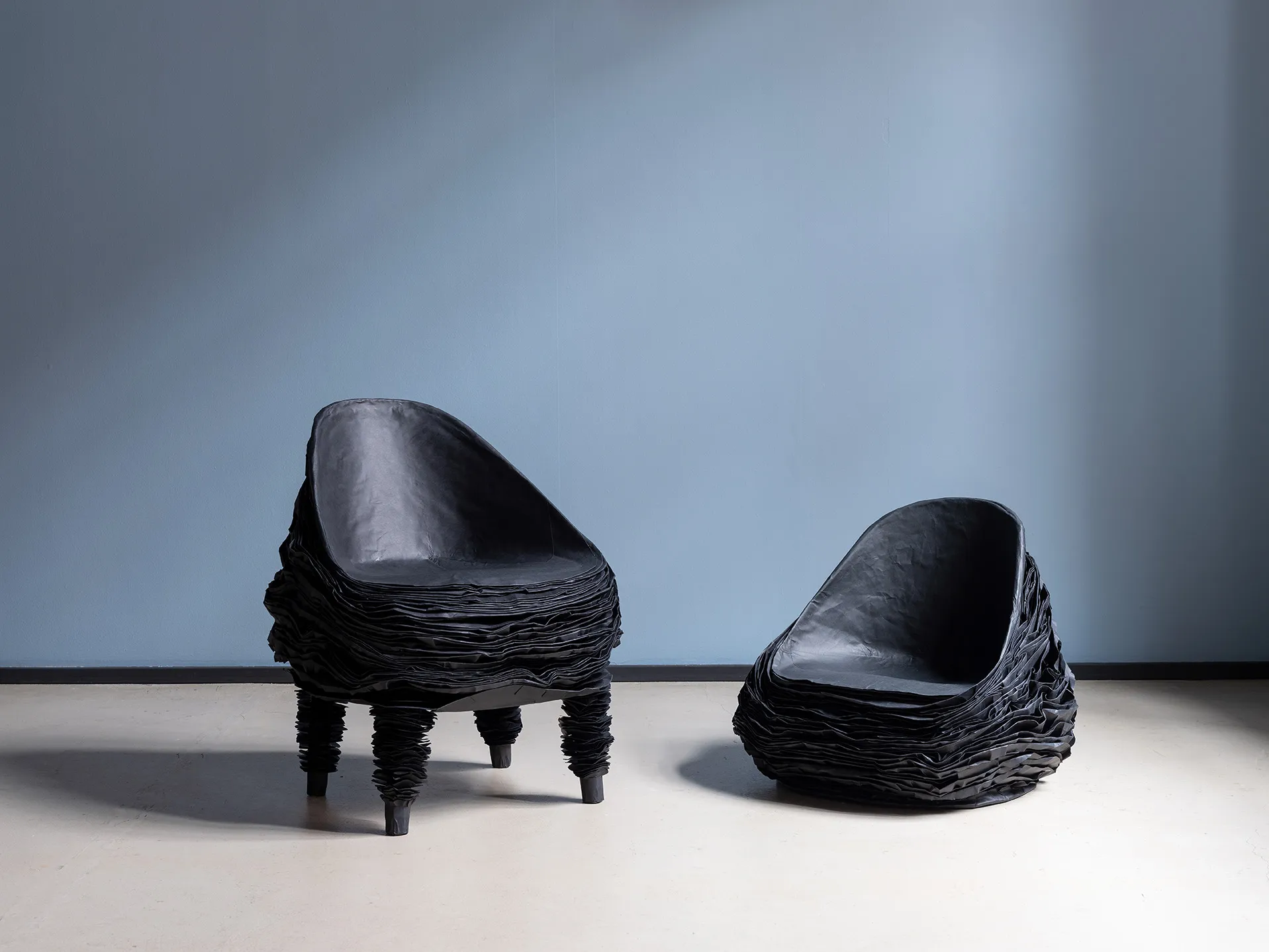 Paper Furniture By Vadim Kibardin
for Dreamers And Collectors
5110 Hours Of Hand Work. All Pieces Are Unique, As Each Is Made And Shaped By Hand, Without The Use Of A Mould.
―
15 Produced Models. 18 Single Chairs In Progress. 12 Designs In Sketching. 24 Objects Invented.
―
throughout The 25 Years, Kibardin Has Been Commissioned To Create Unique Pieces For Private Clients, Galleries And Museums.
―
2000 Pounds Of Recycled Cardboard. 17 Saved Trees. 17 Trees Absorb A Total Of 250 Pounds Of Carbon Dioxide From The Air Each Year.