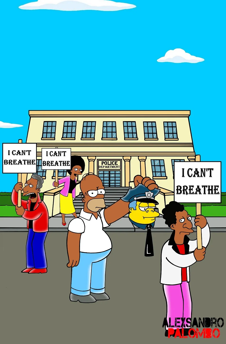 The Simpsons Black "I Can't Breathe" Never Ending Racism
