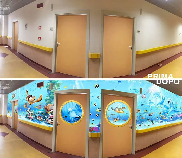 30 Pics Of Italian Artist's Beautiful Hospital Murals That Help Children And Adults Alike