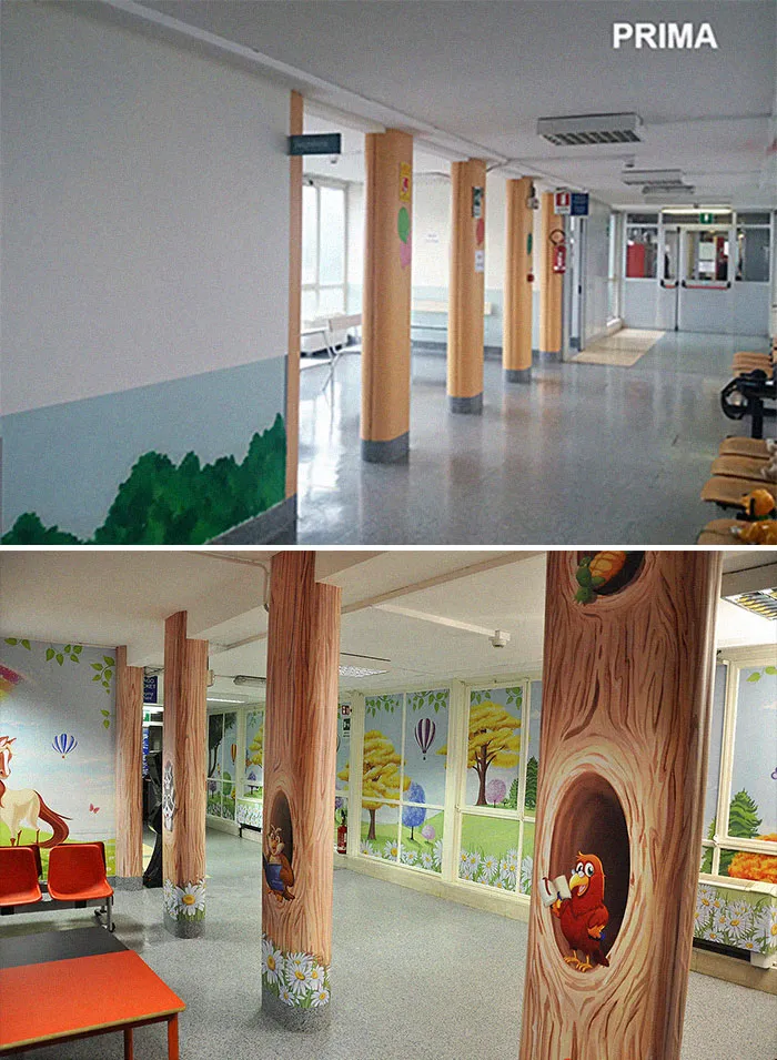 30 Pics Of Italian Artist's Beautiful Hospital Murals That Help Children And Adults Alike