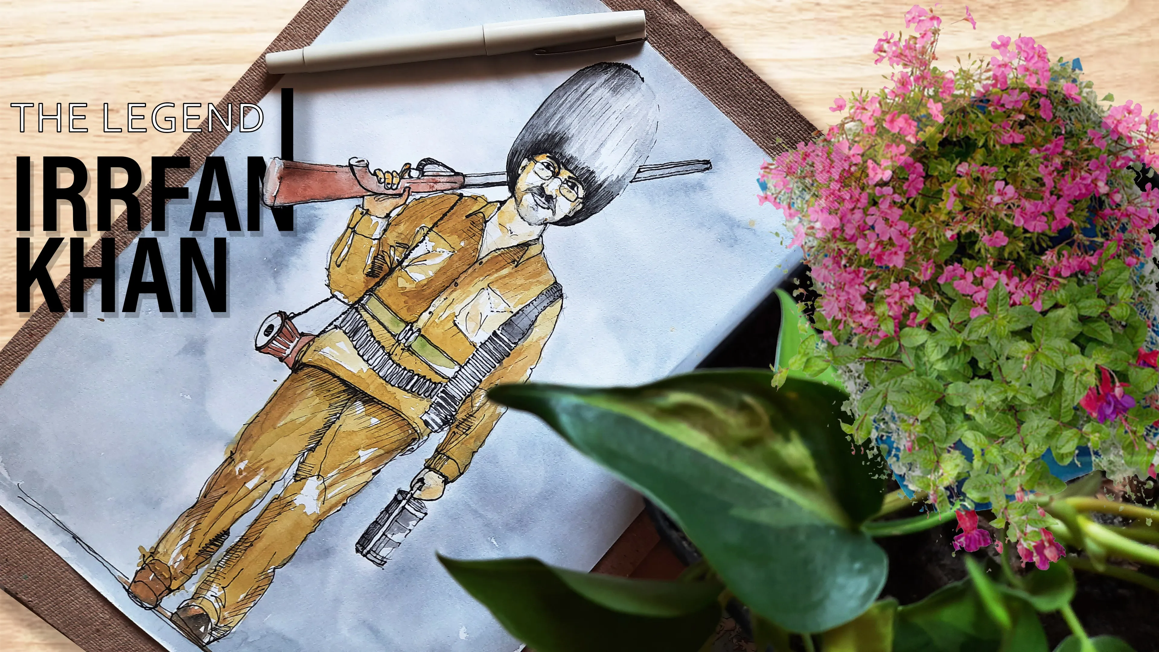 Tribute To The Legend Irrfan Khan: Bollywood's Most Versatile Actor | Watercolor Painting