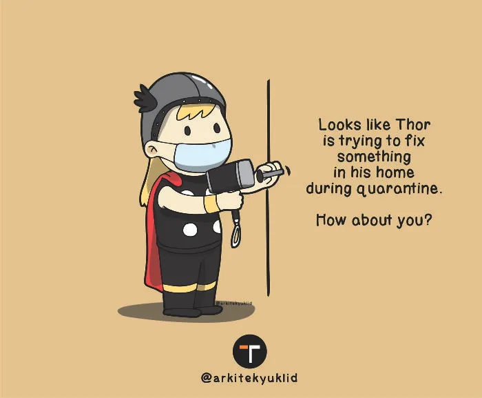 Thor Using His Hammer