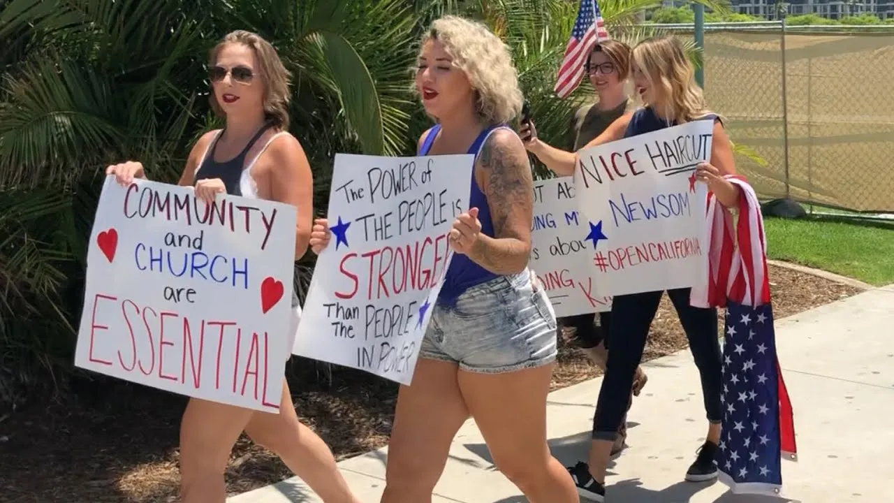 Reopen California Rally - San Diego 5/16/2020 Former Mayor No Mask