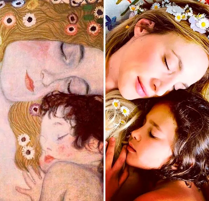 Gustav Klimt "Madre e hijo"
