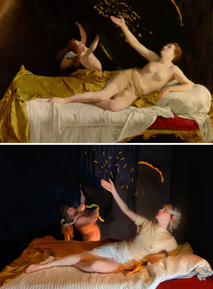 Danaë And The Shower Of Gold - Orazio Gentileschi